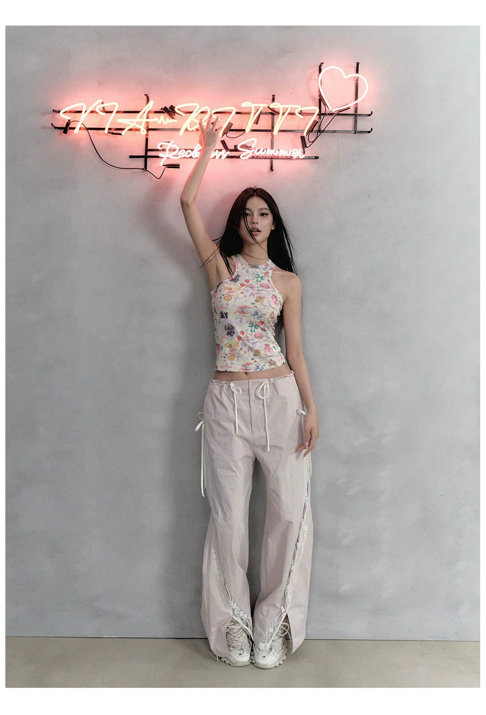 Miscellaneous Items Print & Puppy Print Slim-fit Camisole