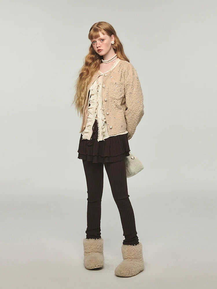 Sequin Eco-Friendly Faux Fur Jacket