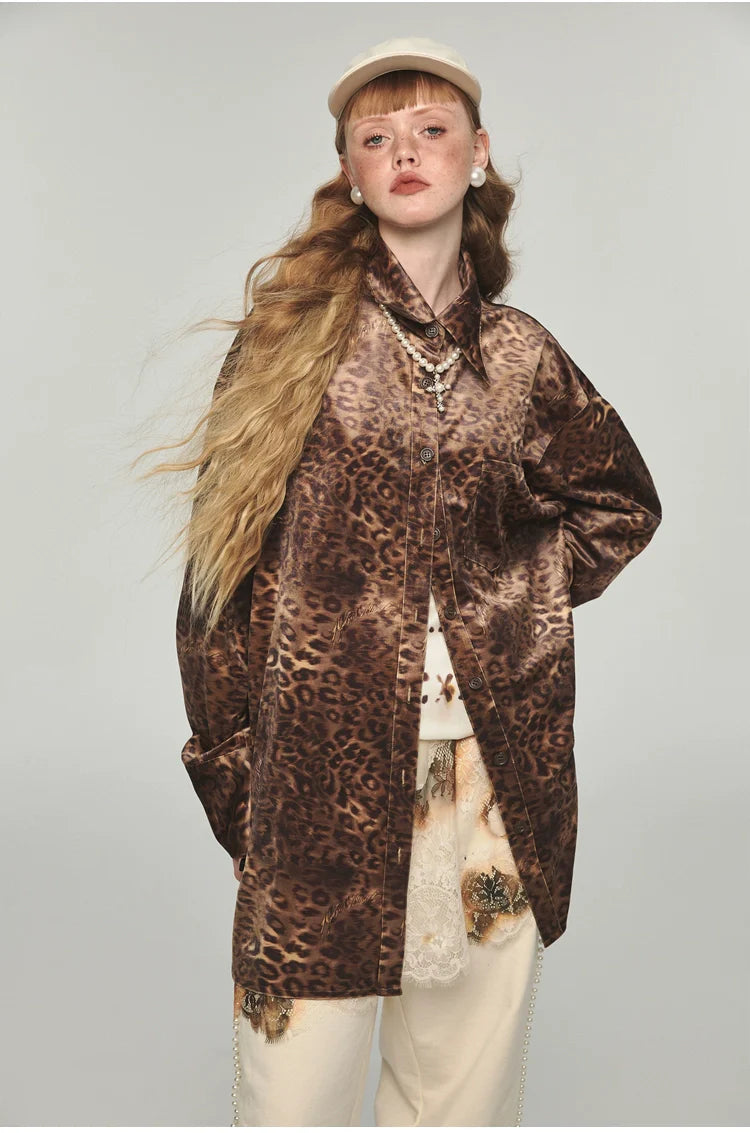 Leopard Print Oversized Shirt