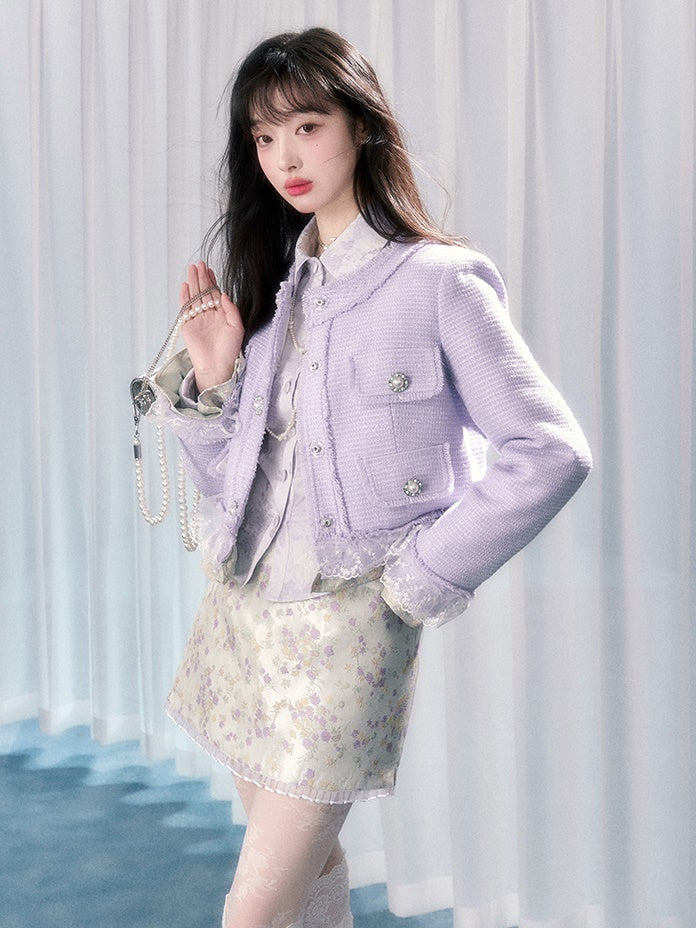 작은 향기로운 짧은 재킷