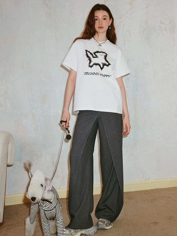 電子爆発子犬Tシャツ