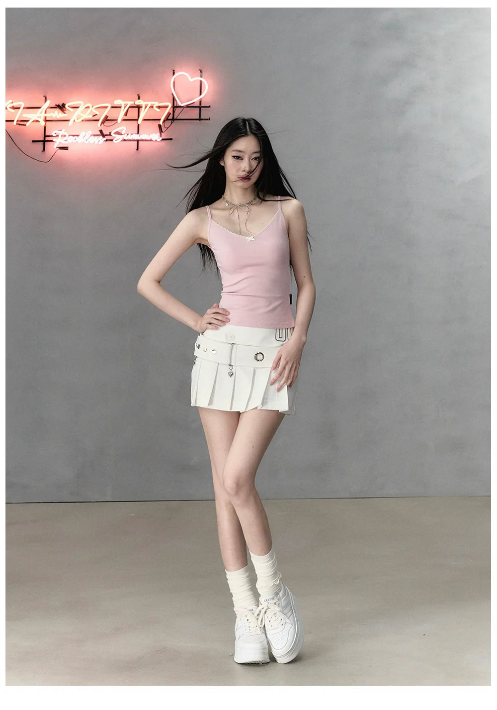 Lace Butterfly Bow Strap Tank Top & Short-sleeve