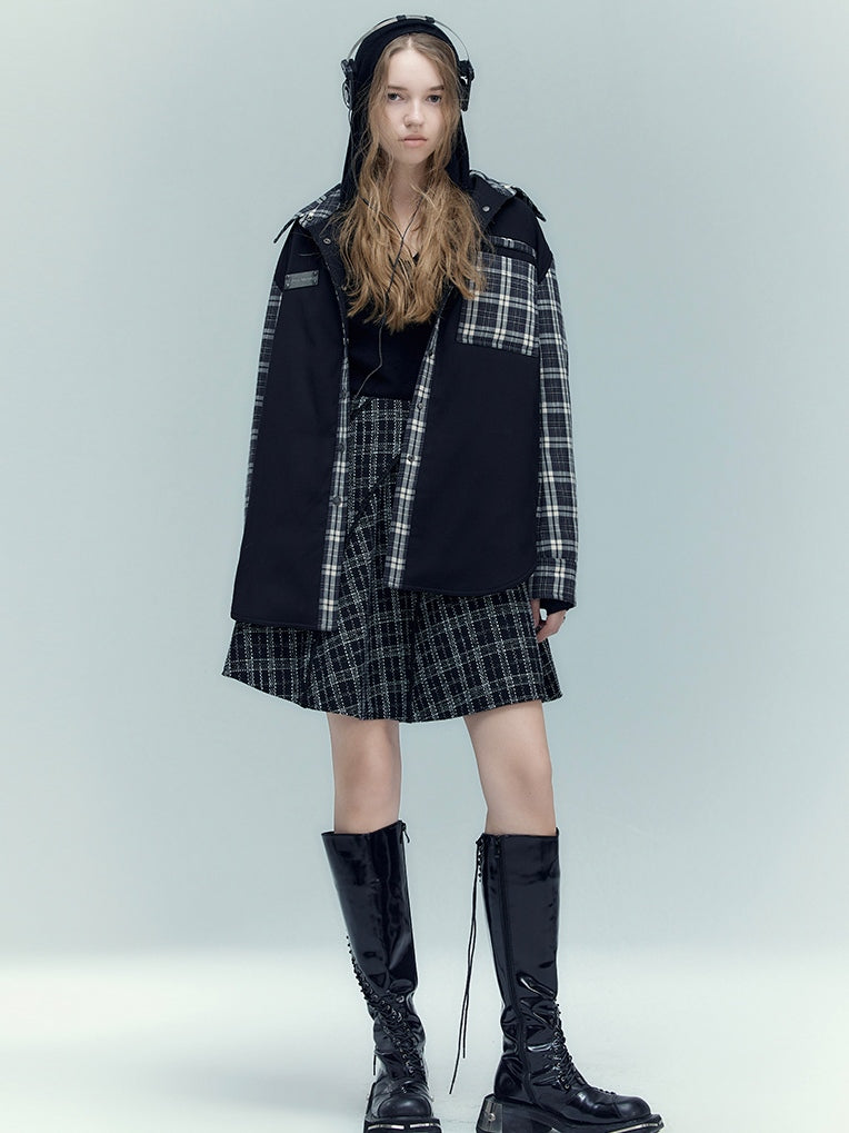 멀티 플레이드 셔츠 