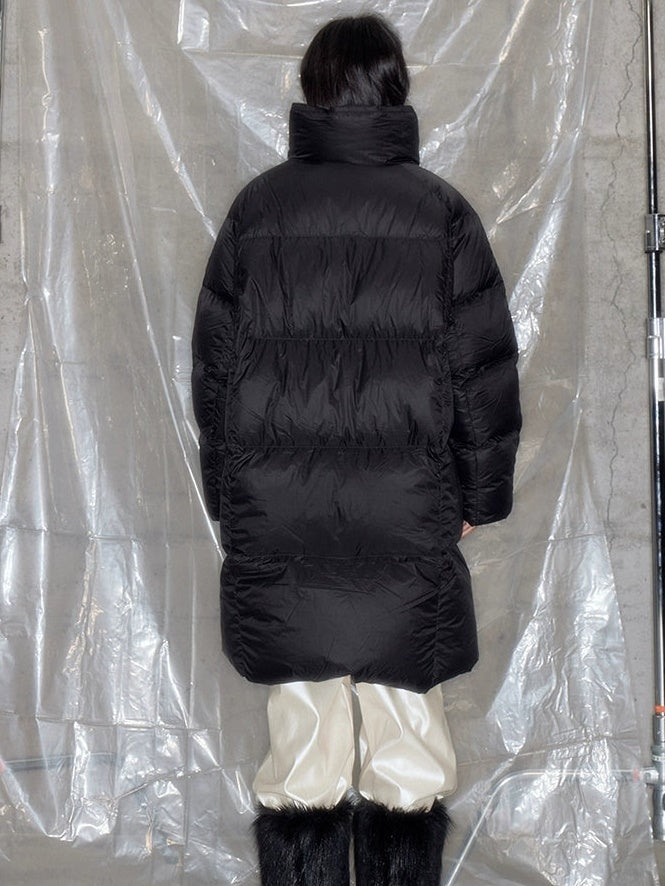 Quilted Ultra-light Long Stand-collar Down Jacket