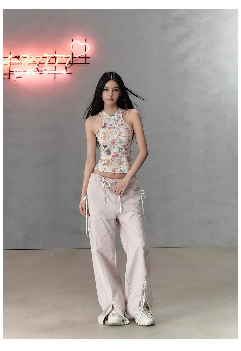 Miscellaneous Items Print & Puppy Print Slim-fit Camisole