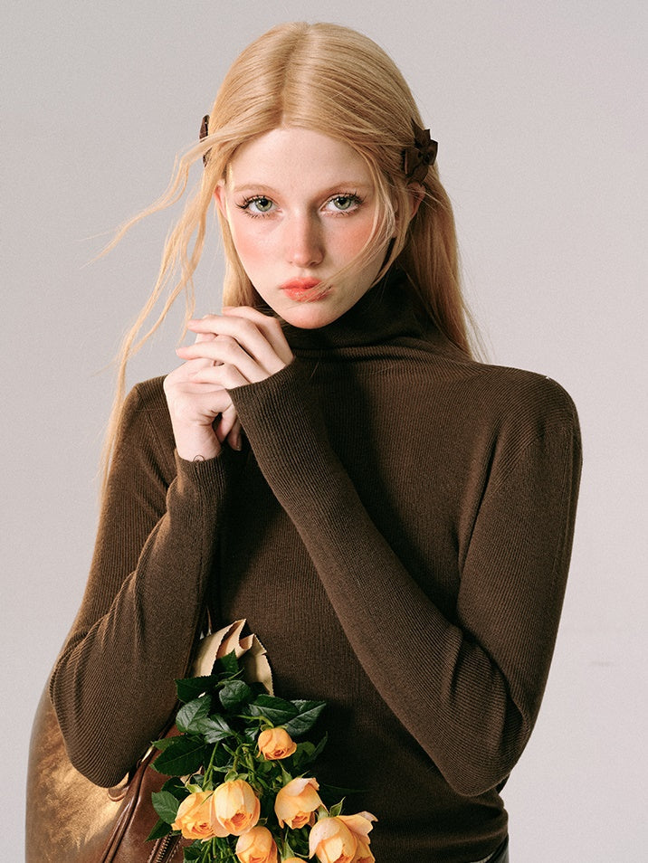 Soft Turtleneck Knitted Sweater