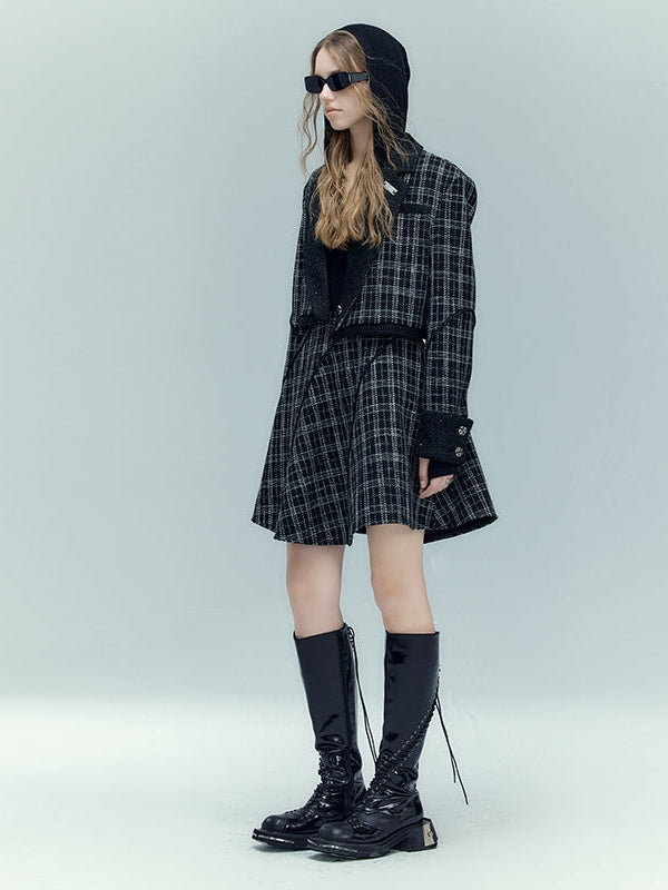 Classic Check Short Jacket ＆ Skirt