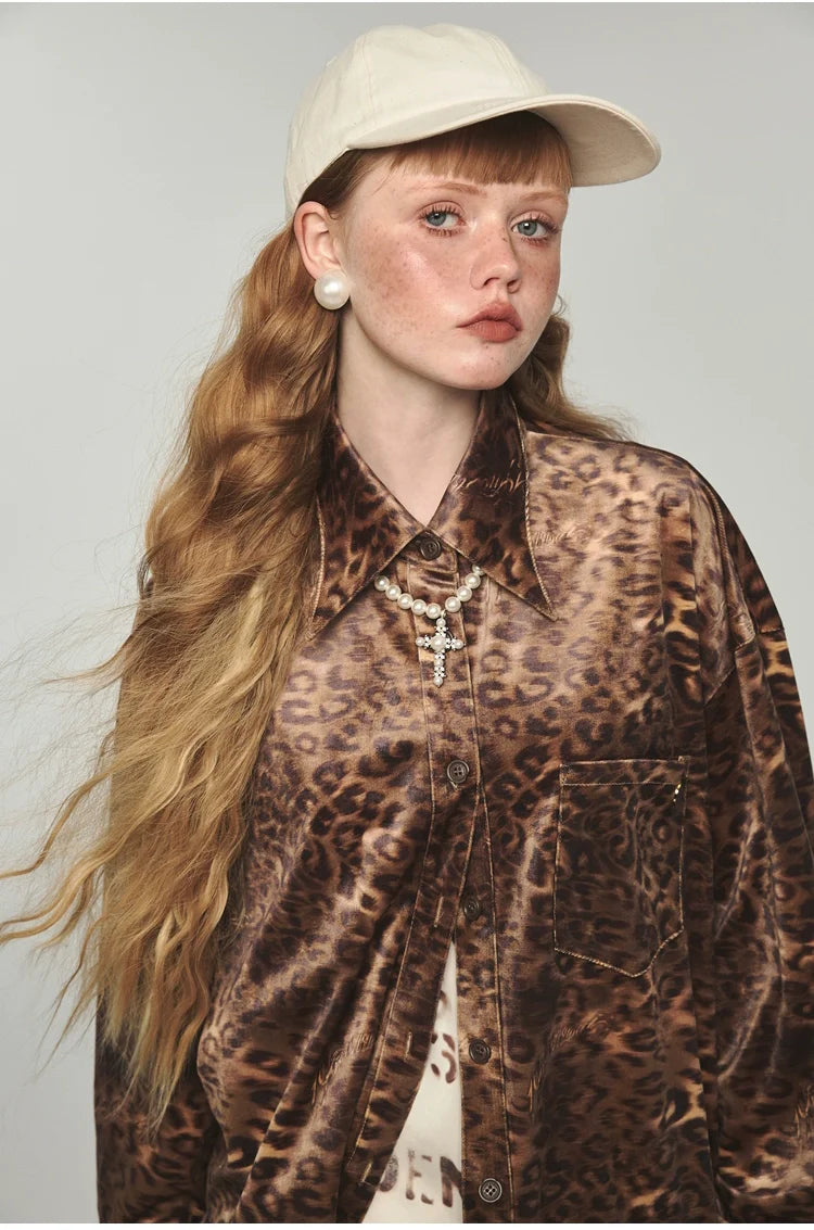 Leopard Print Oversized Shirt
