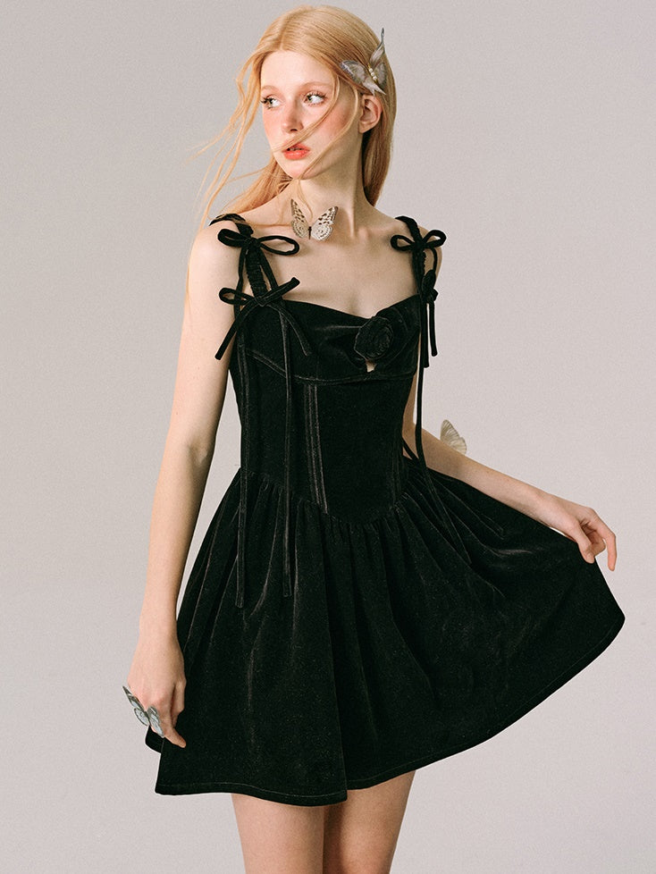 Rose Velvet Slip Dress