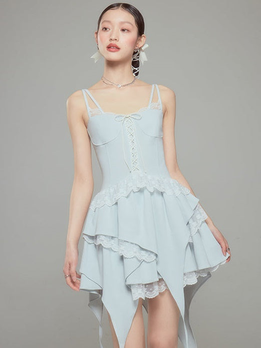 Lace Ballet Suspender Dress ＆ Sleeve Top