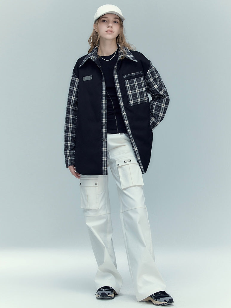 멀티 플레이드 셔츠 