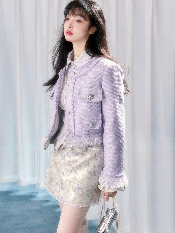 작은 향기로운 짧은 재킷