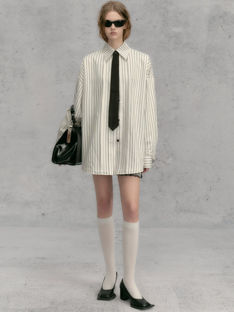 루즈 스트라이프 셔츠 