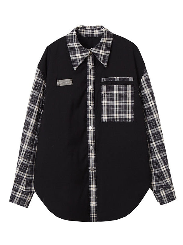 멀티 플레이드 셔츠 