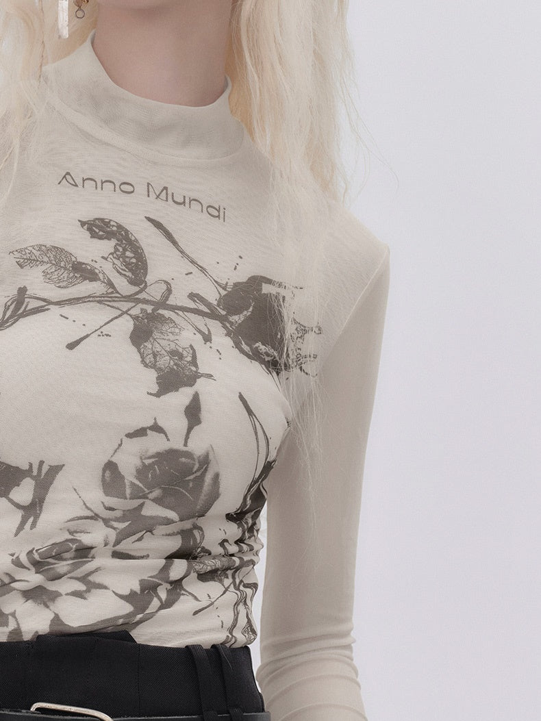 Rose Printed Bottom Shirt