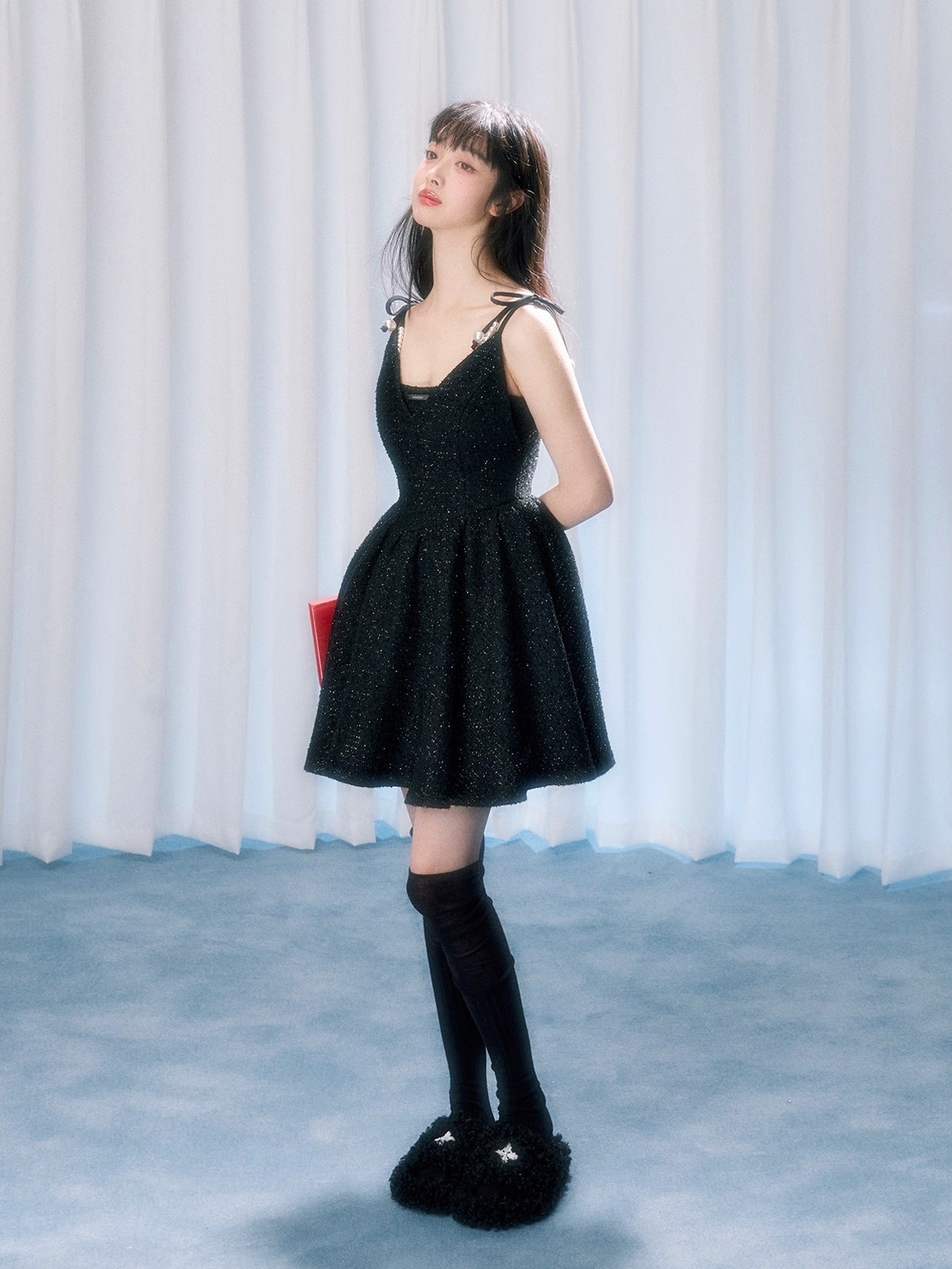 Pearl Strap Suspender Dress