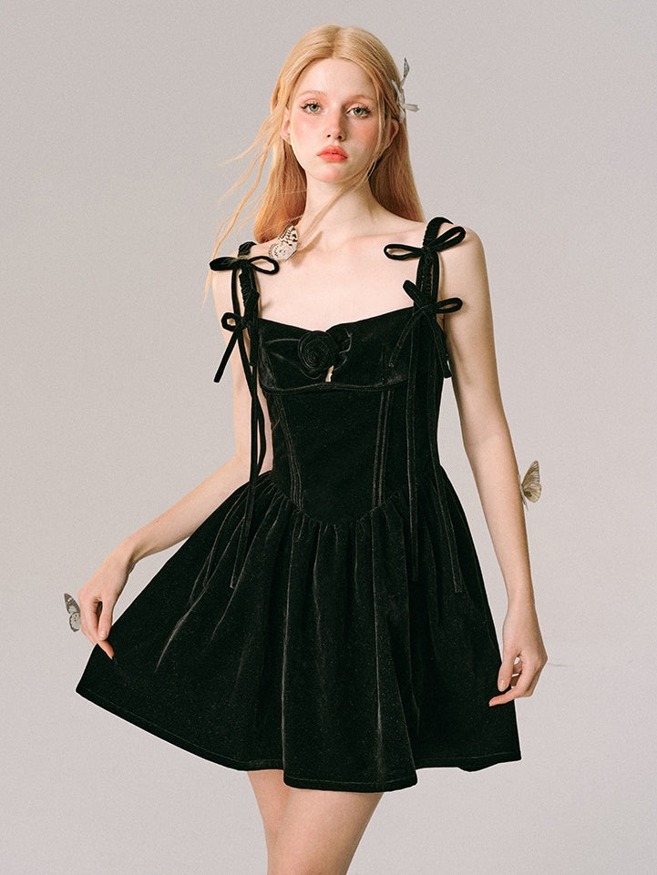 Rose Velvet Slip Dress