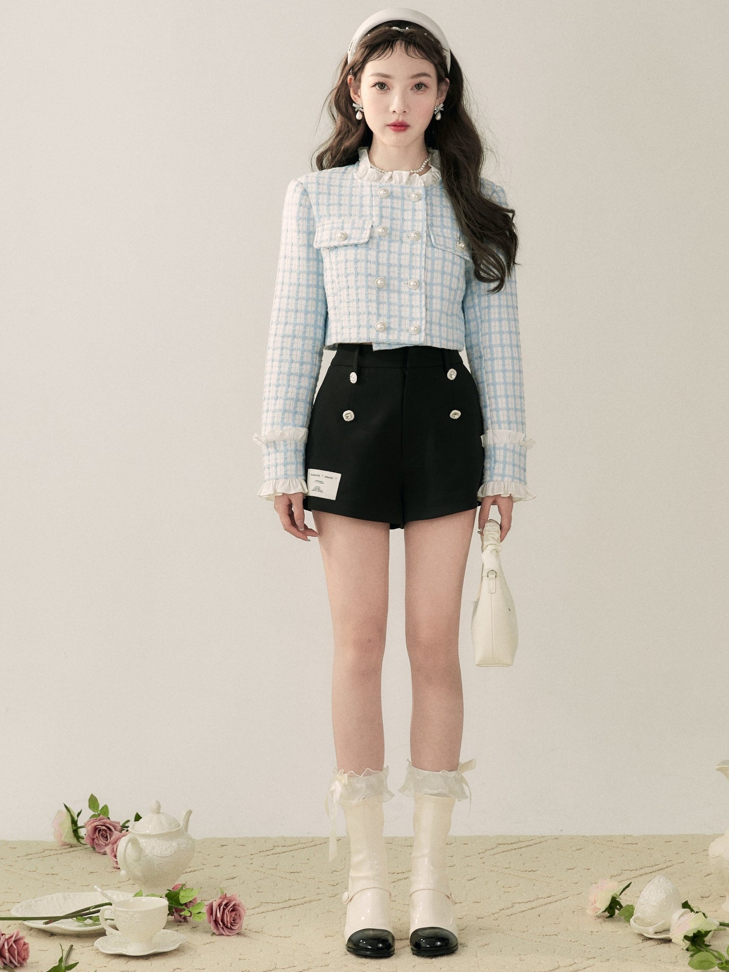 Small Fragrance Stand-up Collar Jacket & Skirt