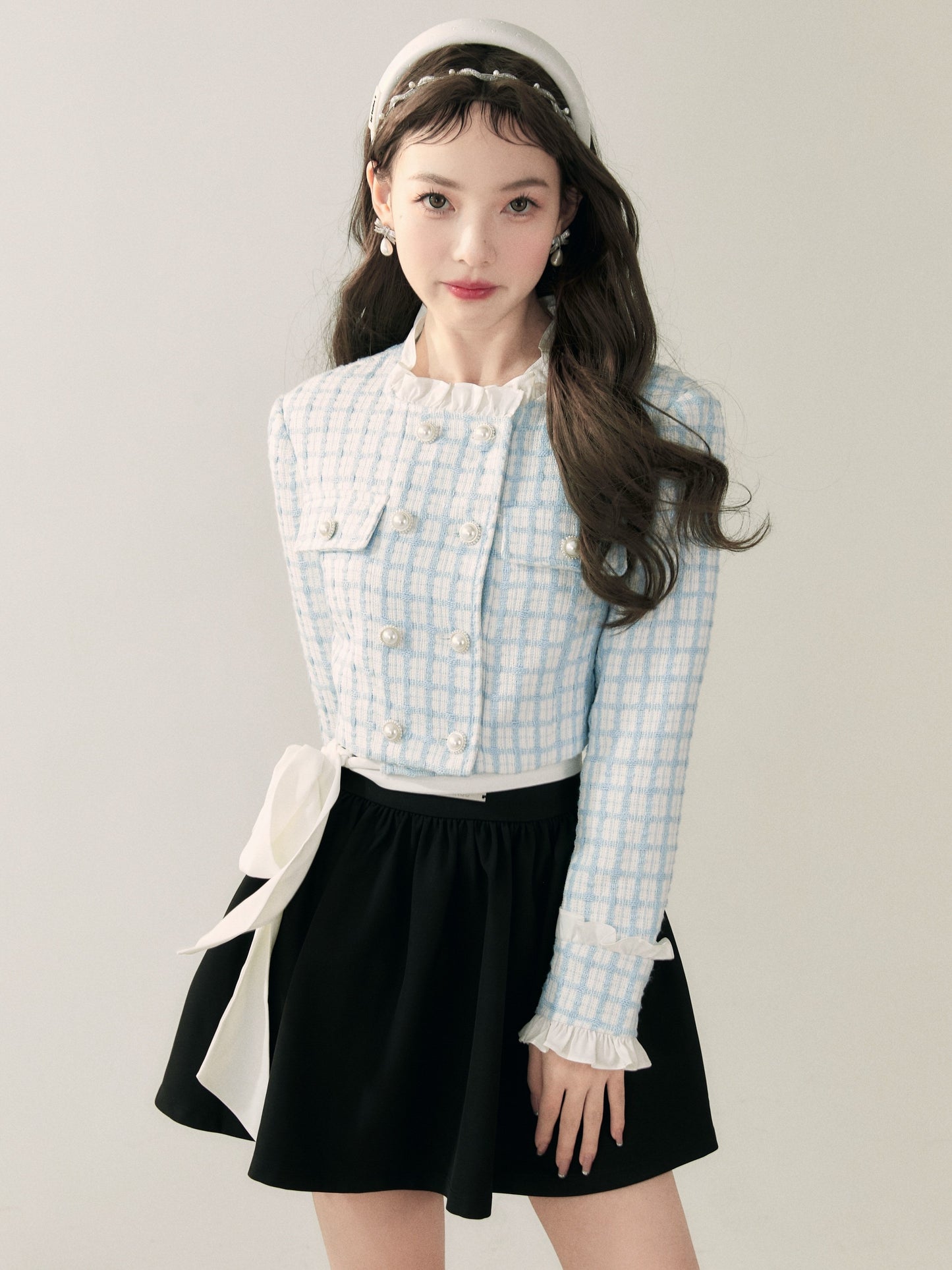 Small Fragrance Stand-up Collar Jacket & Skirt