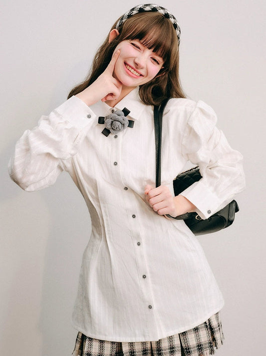 긴팔 웨이스트 셔츠 