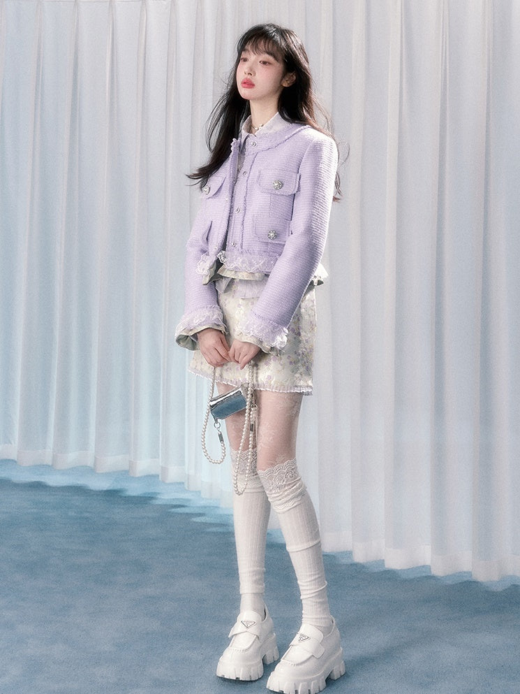 작은 향기로운 짧은 재킷