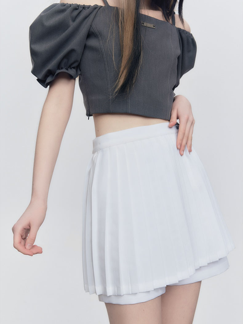 Anti-wrinkle Detachable Skirt Pants