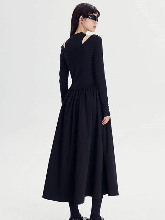 A-Line Long Sleeve Knit Dress