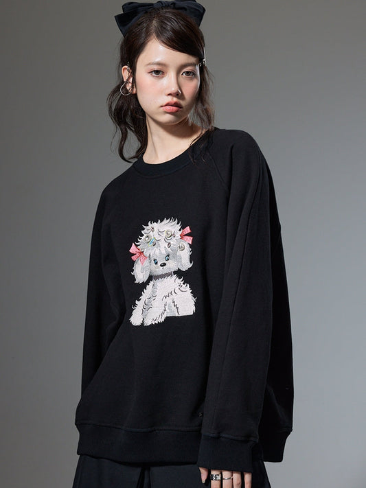 Puppy Embroidered Sweat