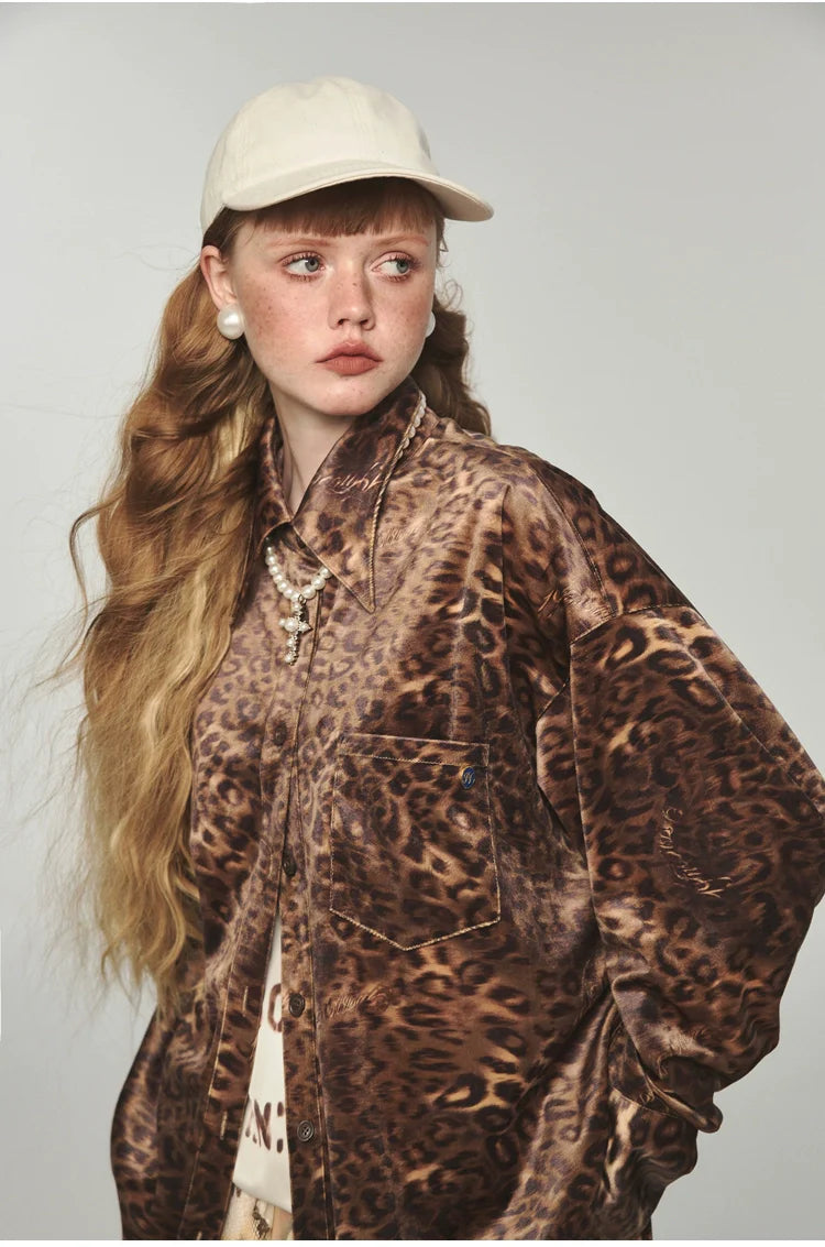 Leopard Print Oversized Shirt