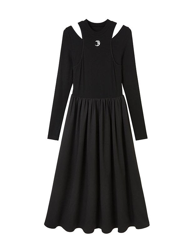 A-Line Long Sleeve Knit Dress