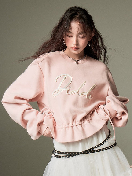 Ribbon Embroidered Pullover