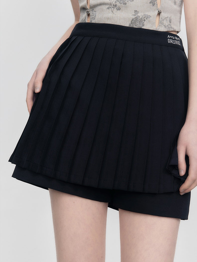 Anti-wrinkle Detachable Skirt Pants