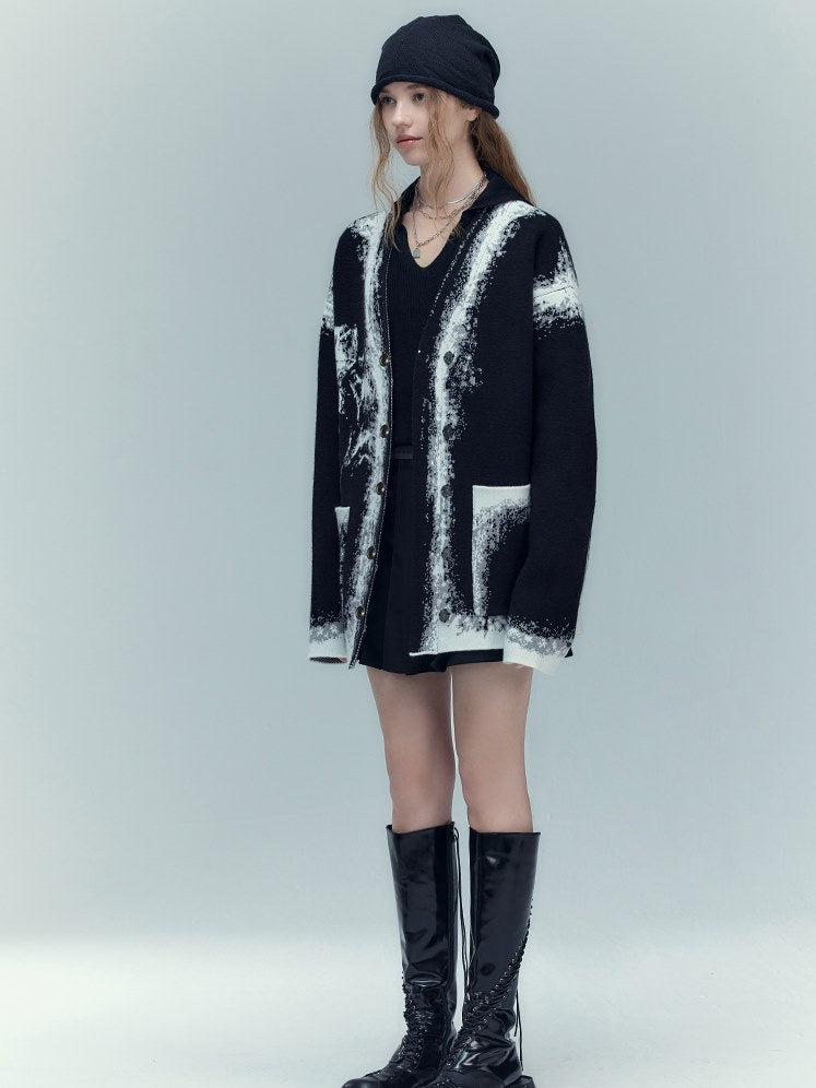 모자이크 로즈 니트 카디건 