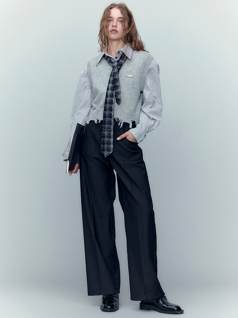 Simple Straight Suit Pants