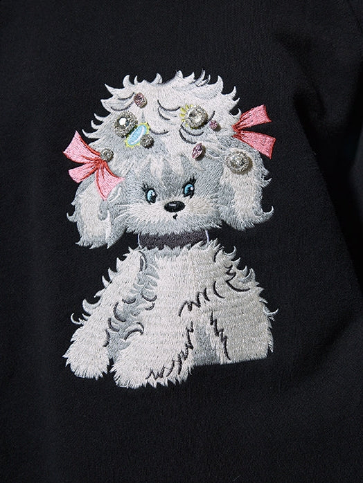 Puppy Embroidered Sweat