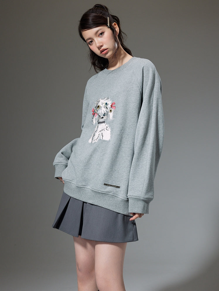 Puppy Embroidered Sweat