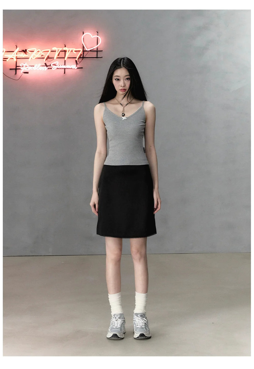 Lace Butterfly Bow Strap Tank Top & Short-sleeve