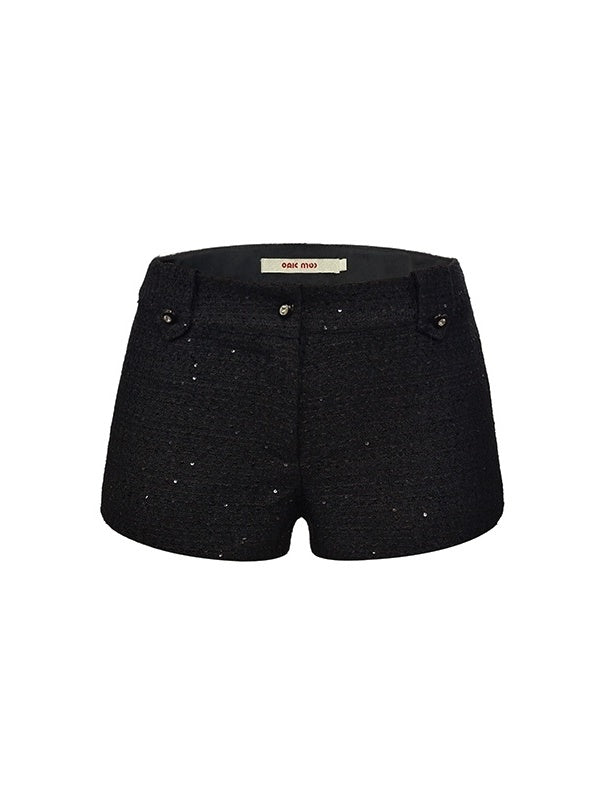 Sequined Tweed Hot Pants