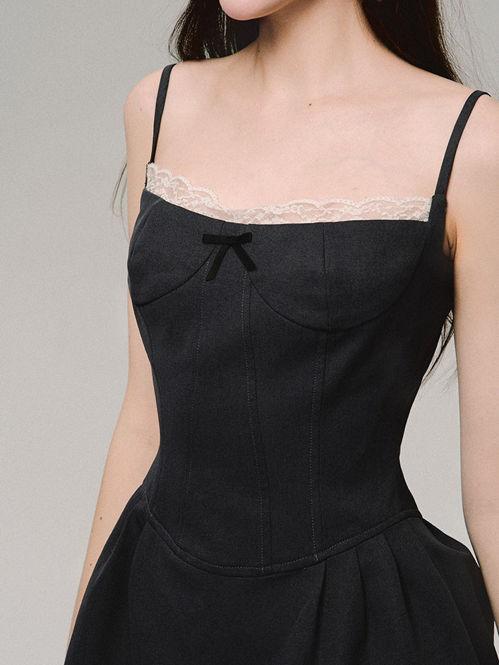 레이스 서스펜더 스커트와 이너팬츠 