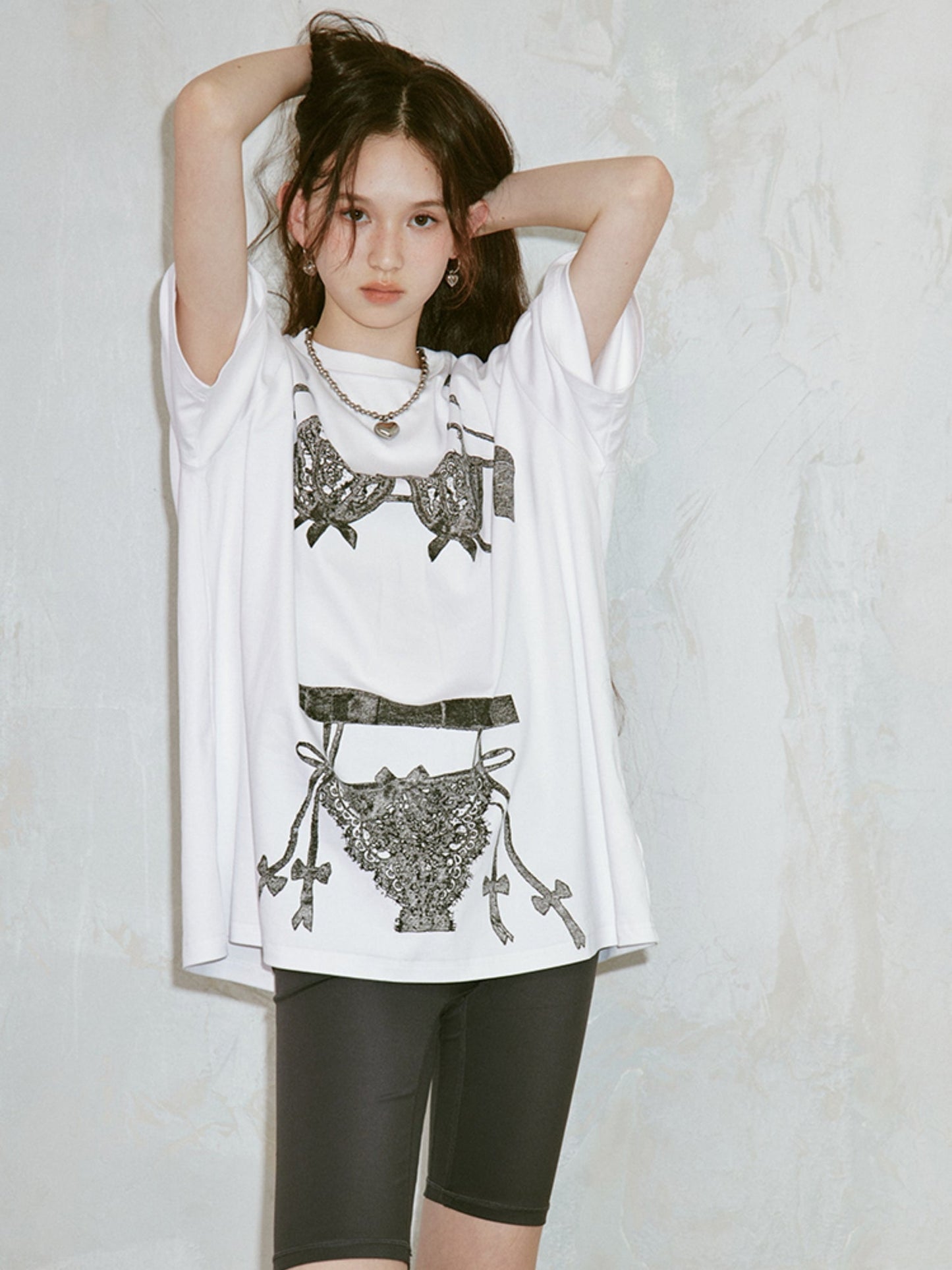 Trompe L'oeil Underwear Printed Loose T-shirt