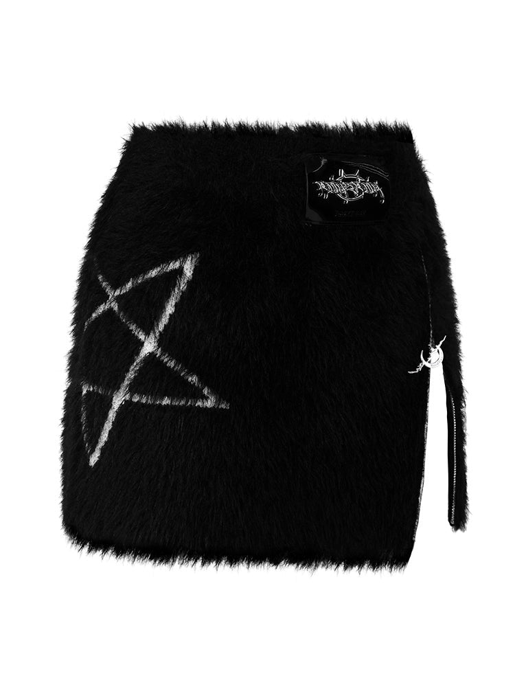 Pentagram Slim Short Knitted & Skirt