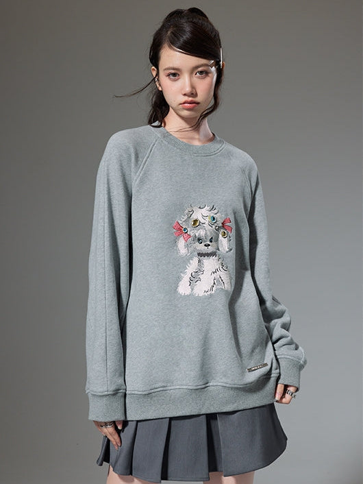 Puppy Embroidered Sweat