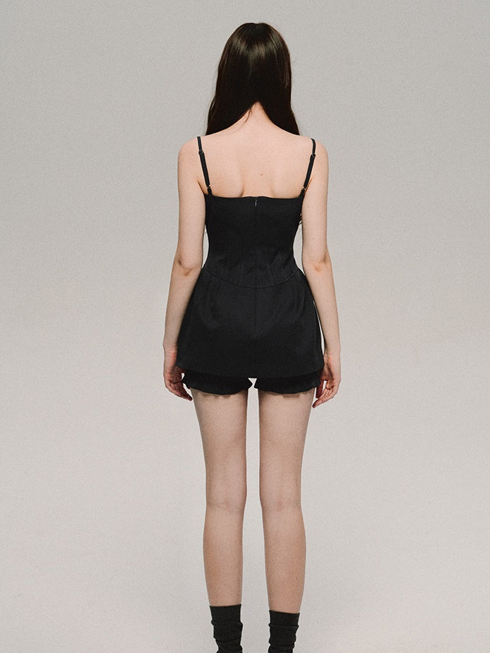 레이스 서스펜더 스커트와 이너팬츠 