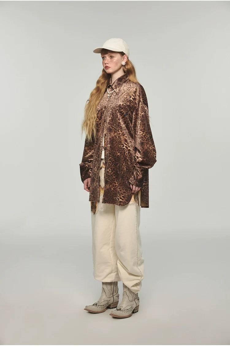 Leopard Print Oversized Shirt