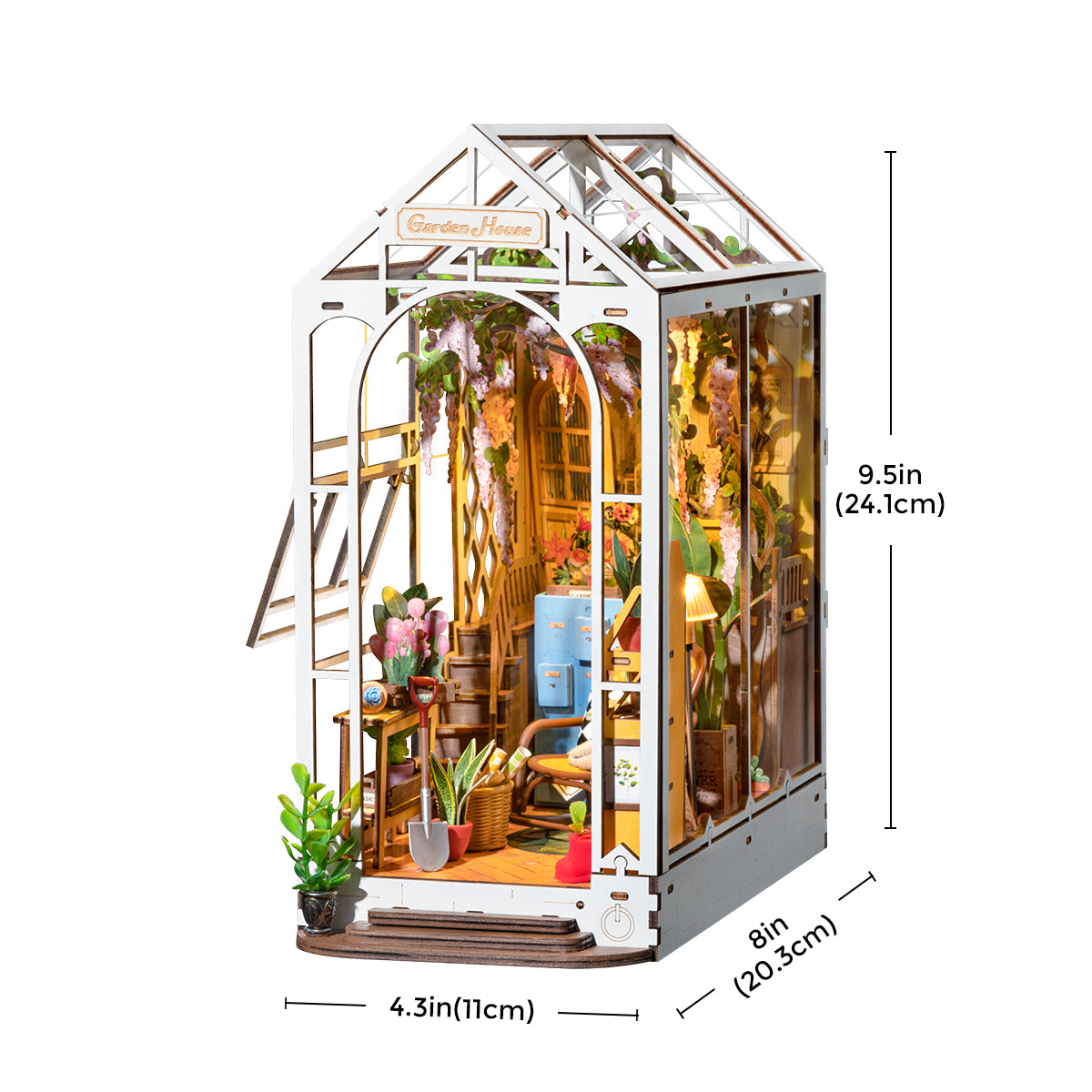 Book Nook Shelf Insert - Holiday Garden House