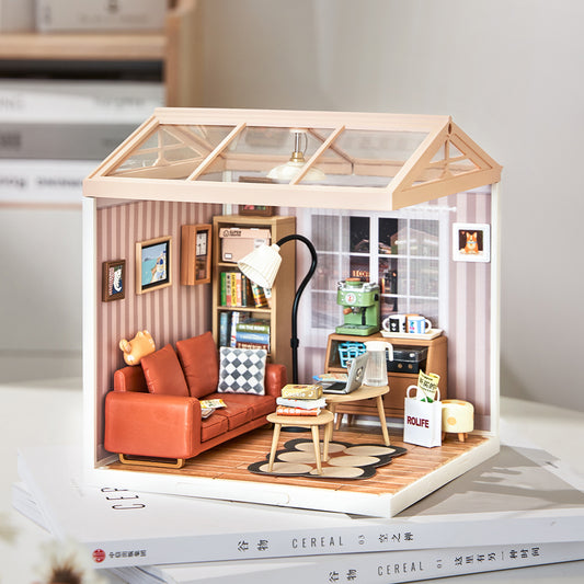 Plastic Miniature House - Cozy Living Lounge