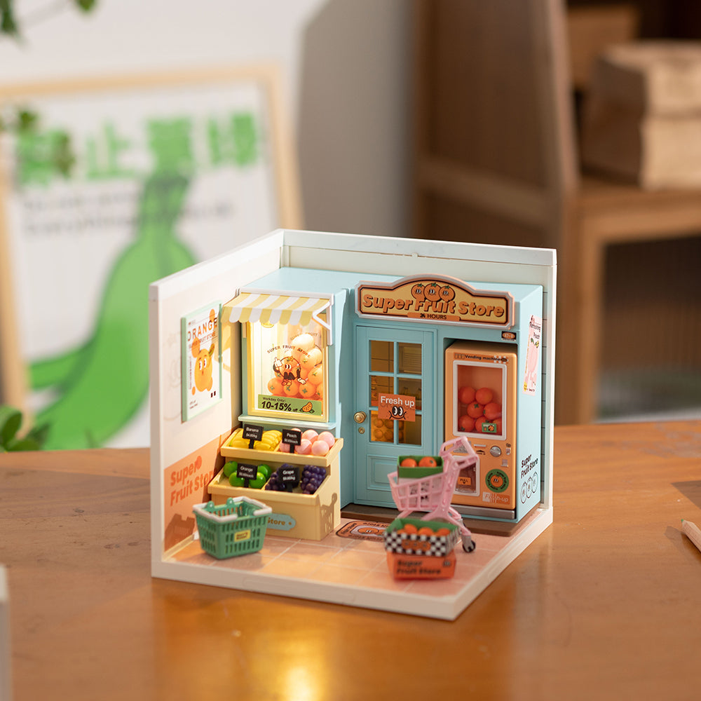 Plastic Miniature House - Super Fruit Store
