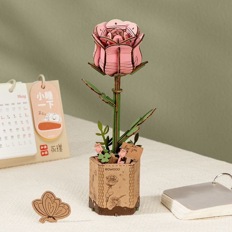 3D Wooden Puzzle - Wooden Flower Bouquet