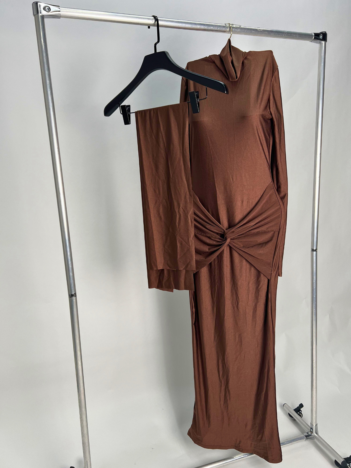 Rumaysa Long Sleeve Twisted Maxi Dress