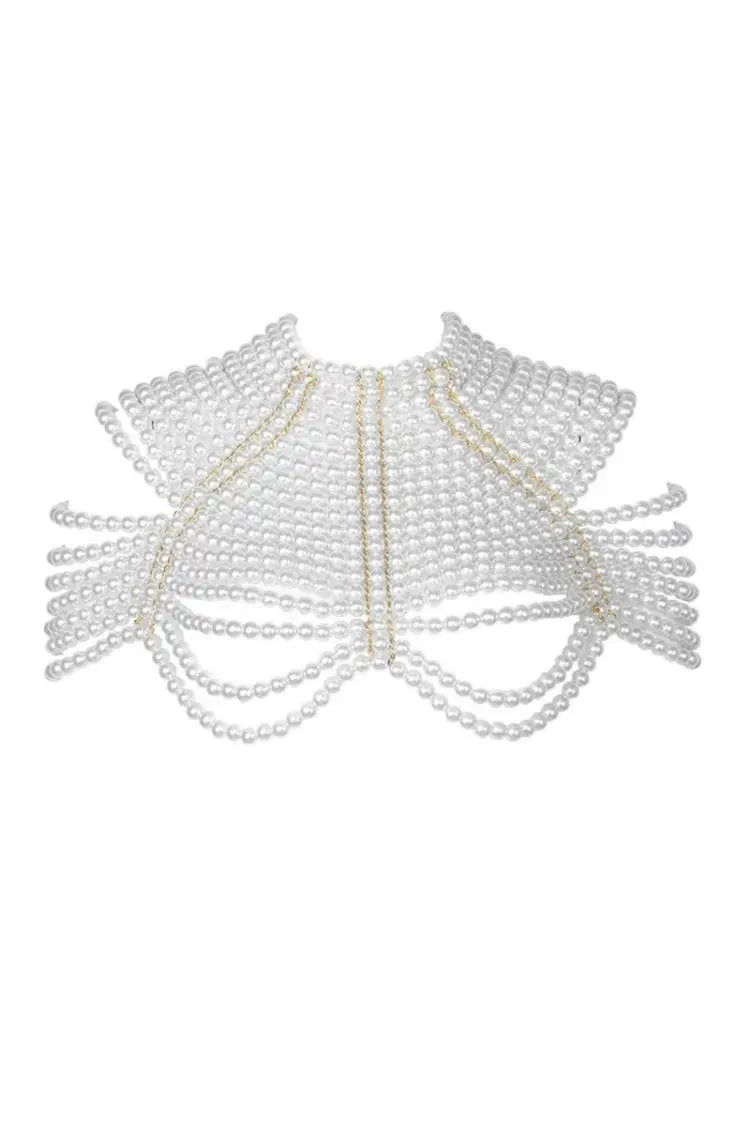 Rylee Multilayer Pearl Shawl Necklace